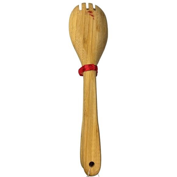 Bamboo Wooden Spoon And Fork Gingerbread Christmas Holiday Baking Serving Table - Picture 7 of 15